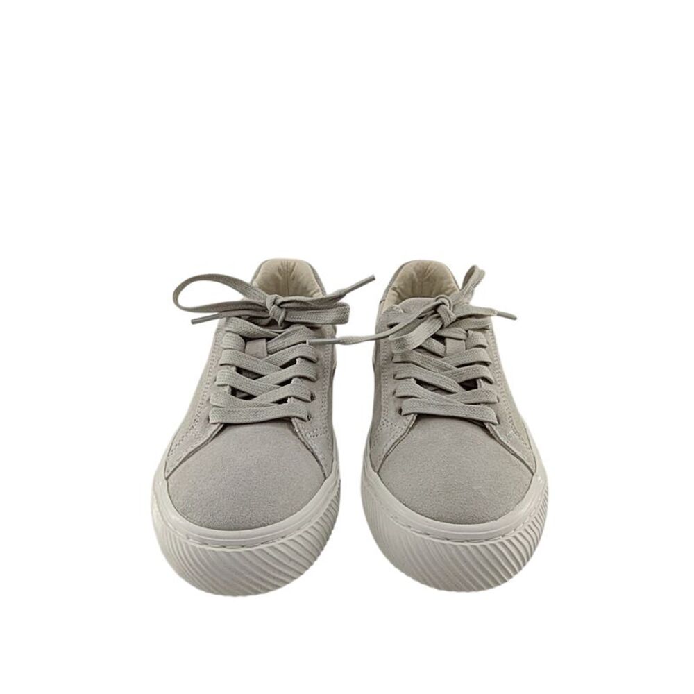Quince Men Italian Suede Everyday Sneaker Shoes Silver 6.5